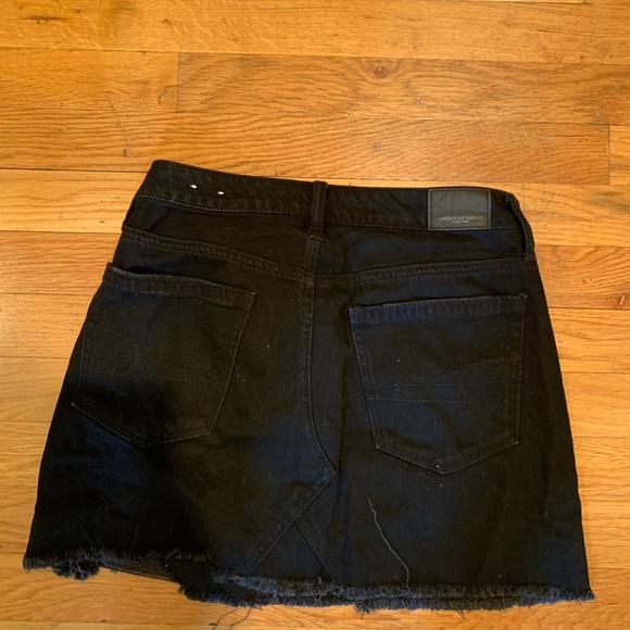 Black distressed jean skirt - Picture 2 of 2